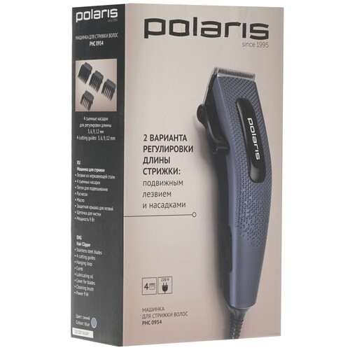 Купить Машинка для стрижки Polaris PHC 0954 синий/черный  8147390. Характеристики, отзывы и цены в Донецке