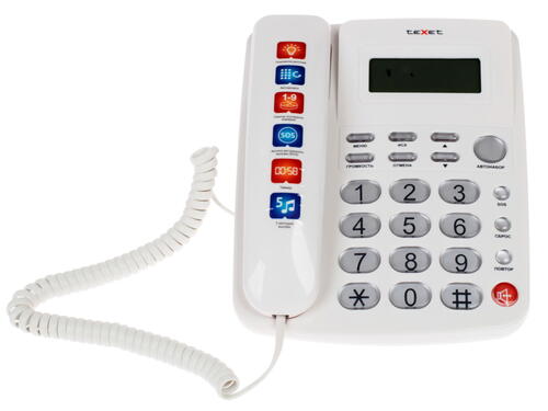 Купить Телефон проводной TeXet ТХ-250  1085000. Характеристики, отзывы и цены в Донецке