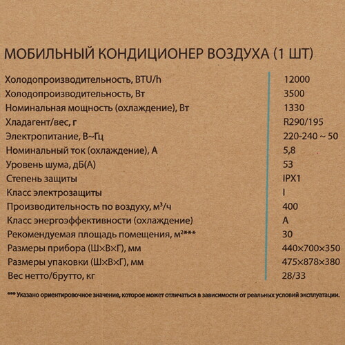 Купить Кондиционер мобильный Ballu Moveo BPAC-12 XT/N6 белый  9070185. Характеристики, отзывы и цены в Донецке