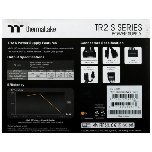 Купить Блок питания Thermaltake TR2 S 750W  5493805. Характеристики, отзывы и цены в Донецке