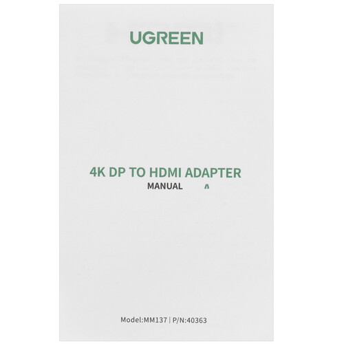 Купить Переходник однонаправленный Ugreen DisplayPort - HDMI, 0.25 м  4714160. Характеристики, отзывы и цены в Донецке