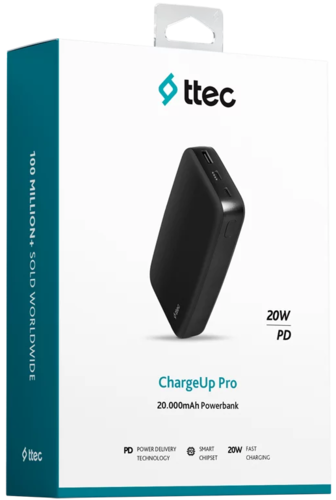 Купить Портативный аккумулятор TTEC ChargeUp Pro черный  9140720. Характеристики, отзывы и цены в Донецке