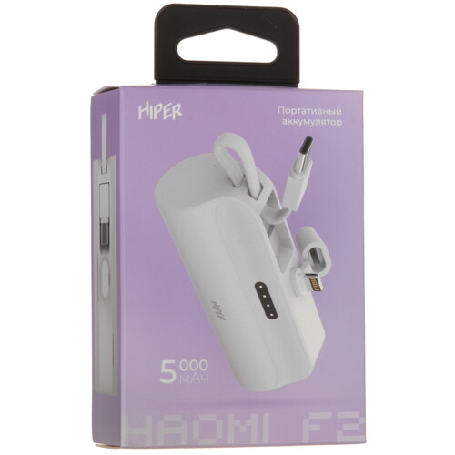 Купить Портативный аккумулятор HIPER Haomi F2 5000 белый  5492758. Характеристики, отзывы и цены в Донецке