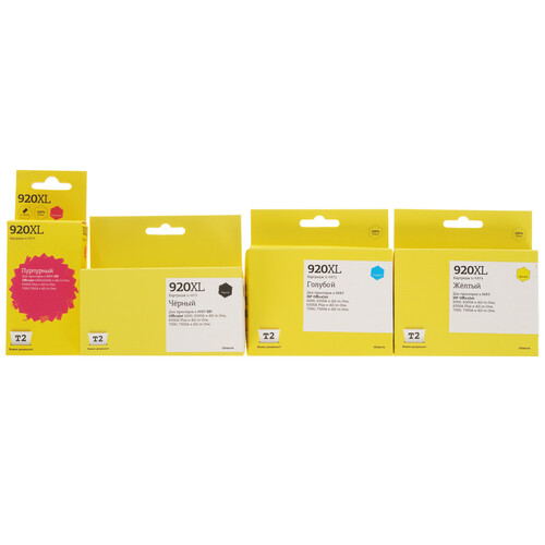 Купить Набор картриджей T2 IC-H920XL_MP голубой, желтый, пурпурный, черный  9115316. Характеристики, отзывы и цены в Донецке