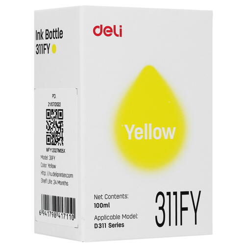 Купить Чернила водорастворимые Deli 311FY желтый  5035091. Характеристики, отзывы и цены в Донецке