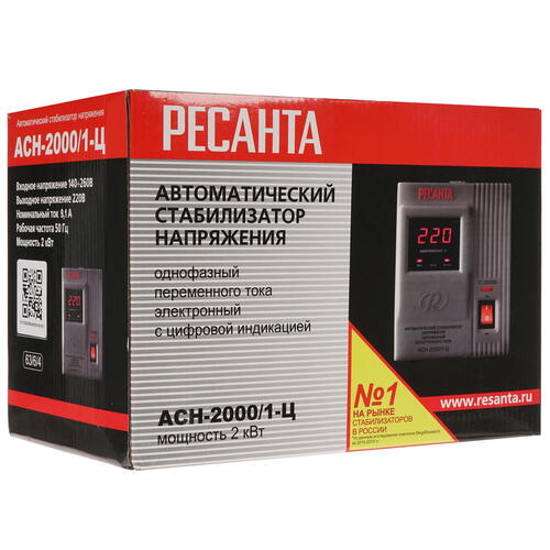 Купить Стабилизатор напряжения Ресанта АСН-2000/1-Ц  4761775. Характеристики, отзывы и цены в Донецке