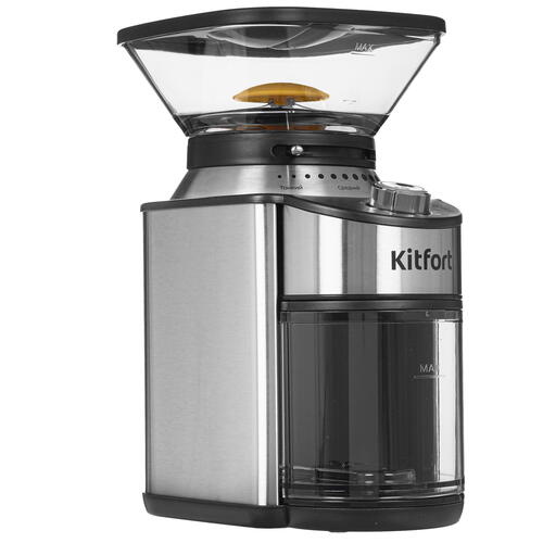 Купить Кофемолка электрическая Kitfort КТ-7202 серебристый  9087557. Характеристики, отзывы и цены в Донецке