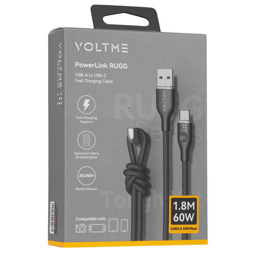 Купить Кабель круглый VOLTME USB Type-C - USB 2.0 Type-A черный 1.8 м  9210952. Характеристики, отзывы и цены в Донецке