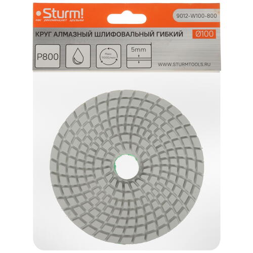 Купить Круг алмазный гибкий Sturm! 9012-W100-800 100 мм  9113141. Характеристики, отзывы и цены в Донецке