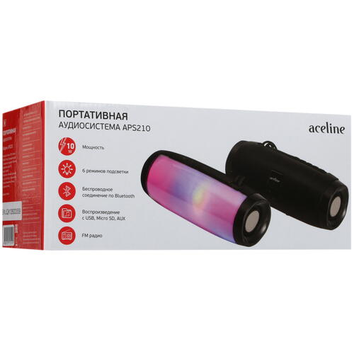 Купить Портативная колонка Aceline APS210, черный  4760435. Характеристики, отзывы и цены в Донецке