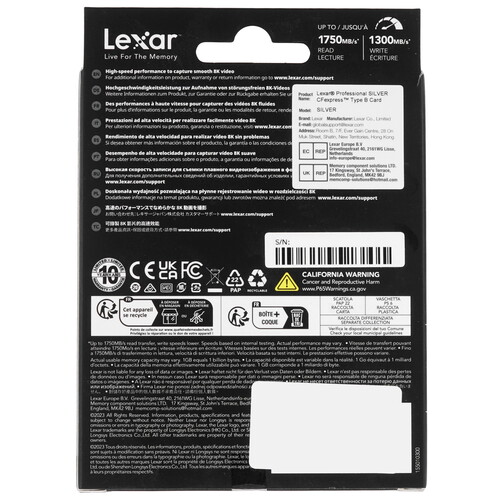 Купить Карта памяти Lexar CFexpress CFexpress Card Type B 256 ГБ  9262256. Характеристики, отзывы и цены в Донецке