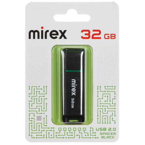 Купить Память USB Flash 32 ГБ Mirex SPACER [13600-FMUSBK32]  5441286. Характеристики, отзывы и цены в Донецке