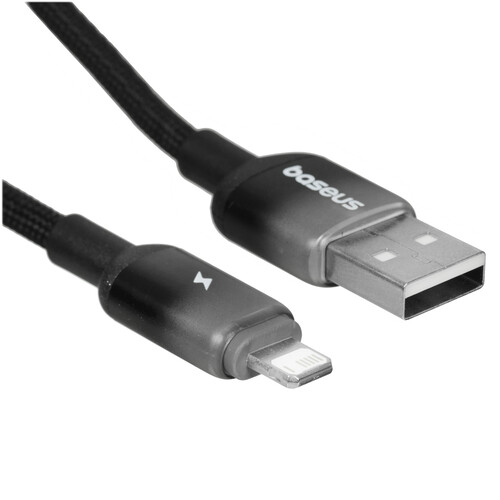 Купить Кабель круглый Baseus Lightning 8-pin - USB 2.0 Type-A черный 2 м  5627581. Характеристики, отзывы и цены в Донецке