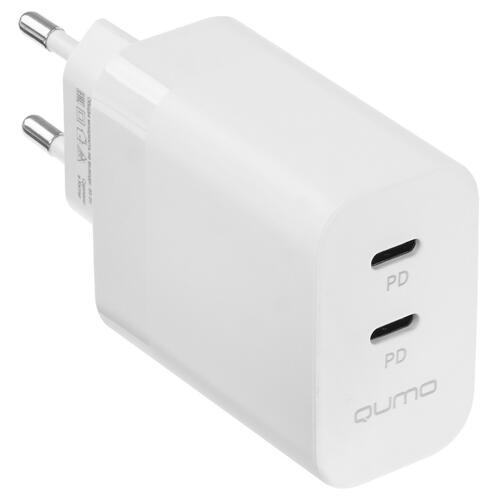 Купить Сетевое зарядное устройство QUMO 43016 белый  5417440. Характеристики, отзывы и цены в Донецке