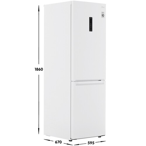 Купить Холодильник с морозильником   LG GA-B459SQQM белый  5626118. Характеристики, отзывы и цены в Донецке