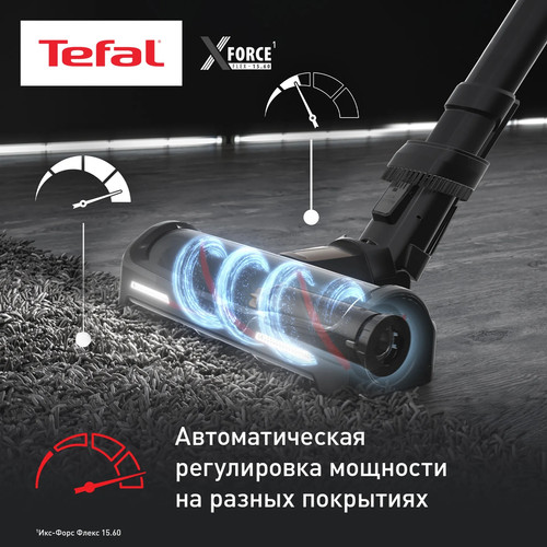 Купить Вертикальный пылесос  Tefal X-Force Flex 15.60 Pro TY99F1WO  черный  9365915. Характеристики, отзывы и цены в Донецке