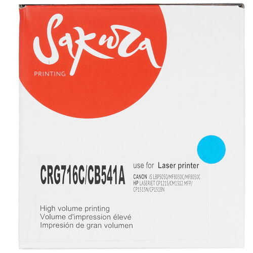 Купить Картридж лазерный Sakura CRG716C/CB541A голубой  7981910. Характеристики, отзывы и цены в Донецке
