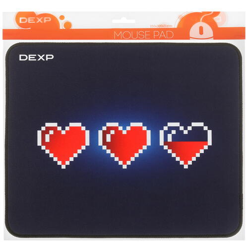 Купить Коврик DEXP OM-M Hearts  черный  5088993. Характеристики, отзывы и цены в Донецке