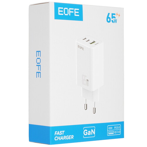 Купить Сетевое зарядное устройство EOFE E603 белый  9228800. Характеристики, отзывы и цены в Донецке