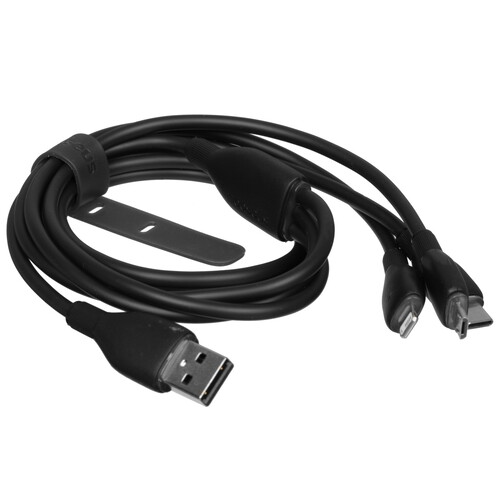 Купить Кабель круглый Baseus Lightning 8-pin, micro USB, USB Type-C - USB 2.0 Type-A черный 1.3 м  5627512. Характеристики, отзывы и цены в Донецке