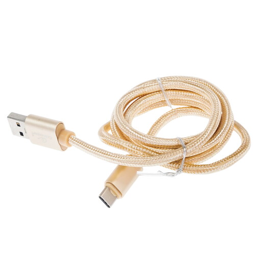 Купить Кабель круглый Cablexpert USB Type-C - USB 3.0 Type-A золотистый 1 м  5485419. Характеристики, отзывы и цены в Донецке