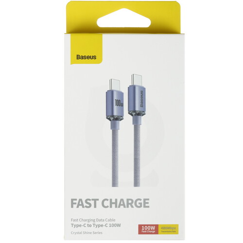 Купить Кабель круглый Baseus USB Type-C - USB Type-C фиолетовый 2 м  9167065. Характеристики, отзывы и цены в Донецке