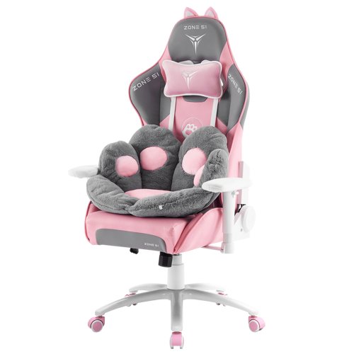 Купить Кресло игровое ZONE 51 KITTY MEOW Edition серый  9048605. Характеристики, отзывы и цены в Донецке