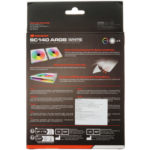 Купить Вентилятор Cougar SC140 ARGB Reverse Blade  5609717. Характеристики, отзывы и цены в Донецке