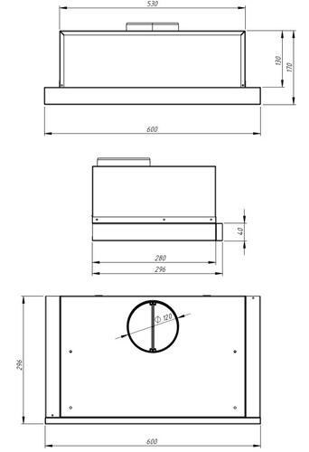 Купить Вытяжка телескопическая Akpo WK-7 Light eco twin glass II черный/черный  9940346. Характеристики, отзывы и цены в Донецке