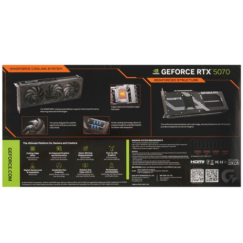 Купить Видеокарта GIGABYTE GeForce RTX 5070 WINDFORCE SFF  5620886. Характеристики, отзывы и цены в Донецке