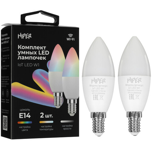 Купить Умная светодиодная лампа Hiper IoT LED W1  5441318. Характеристики, отзывы и цены в Донецке