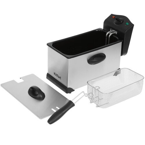 Купить Фритюрница KITFORT КТ-4051 серебристый  9933246. Характеристики, отзывы и цены в Донецке