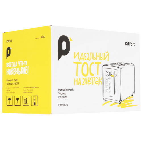 Купить Тостер Kitfort КТ-6079 серебристый  9091956. Характеристики, отзывы и цены в Донецке