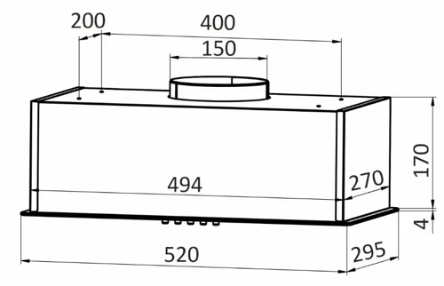 Купить Вытяжка полновстраиваемая EXITEQ EX-1246 черный  5352274. Характеристики, отзывы и цены в Донецке