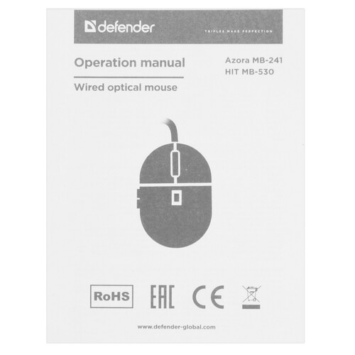 Купить Мышь проводная Defender Azora MB-241  9202850. Характеристики, отзывы и цены в Донецке