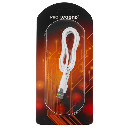 Купить Кабель круглый Pro Legend micro USB - USB 2.0 Type-A белый 1 м  9190826. Характеристики, отзывы и цены в Донецке