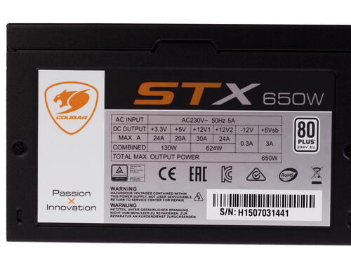 Купить Блок питания Cougar STX650  1038111. Характеристики, отзывы и цены в Донецке