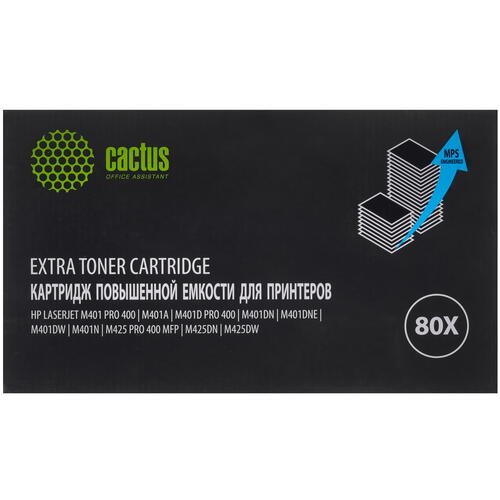 Купить Картридж лазерный Cactus CS-CF280X-MPS черный, с чипом  5303618. Характеристики, отзывы и цены в Донецке