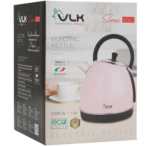 Купить Электрочайник VLK Siena-6562 розовый  9216773. Характеристики, отзывы и цены в Донецке