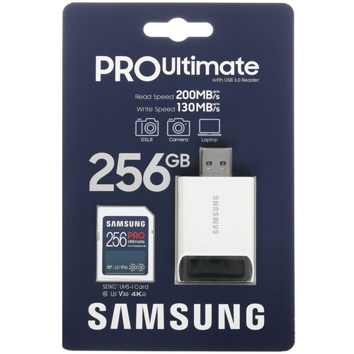 Купить Карта памяти Samsung PRO Ultimate SDXC 256 ГБ  5641755. Характеристики, отзывы и цены в Донецке