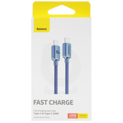 Купить Кабель круглый Baseus USB Type-C - USB Type-C синий 2 м  9167064. Характеристики, отзывы и цены в Донецке