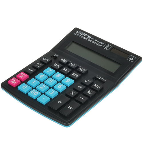 Купить Калькулятор бухгалтерский STAFF PLUS STF-333-BKBU  4756247. Характеристики, отзывы и цены в Донецке