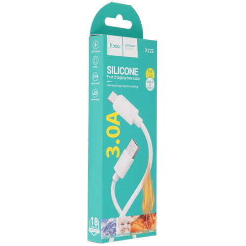 Купить Кабель круглый Hoco USB Type-C - USB 2.0 Type-A белый 1 м  5635351. Характеристики, отзывы и цены в Донецке