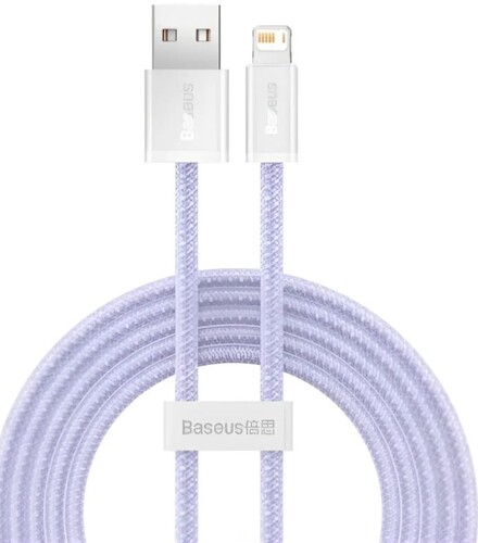Купить Кабель круглый Baseus Lightning 8-pin - USB 2.0 Type-A фиолетовый 2 м  9260672. Характеристики, отзывы и цены в Донецке