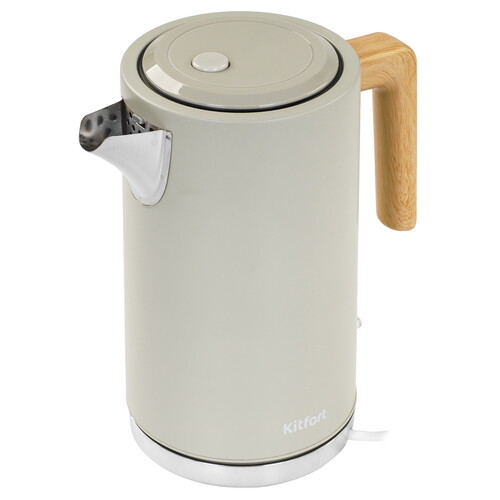 Купить Электрочайник Kitfort КТ-8714 бежевый  9263506. Характеристики, отзывы и цены в Донецке