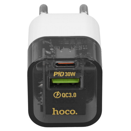 Купить Сетевое зарядное устройство Hoco C131A черный  5609264. Характеристики, отзывы и цены в Донецке