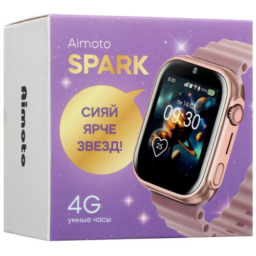 Купить Детские часы Кнопка Жизни Aimoto Spark 4G розовый  5425915. Характеристики, отзывы и цены в Донецке
