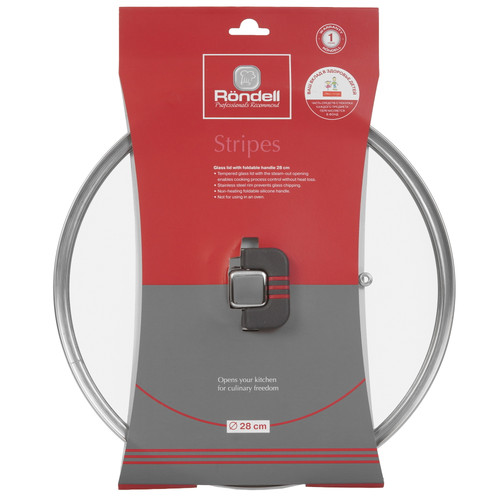 Купить Крышка Rondell Stripes RDA-1622, 28 см  9309638. Характеристики, отзывы и цены в Донецке