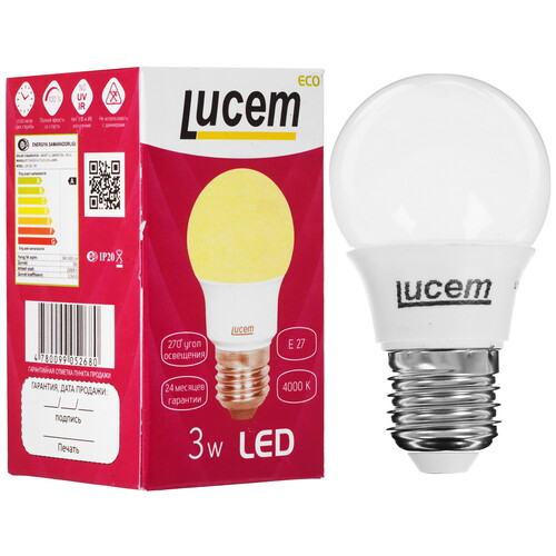 Купить Лампа светодиодная Lucem LM-LBL 3W  9162551. Характеристики, отзывы и цены в Донецке
