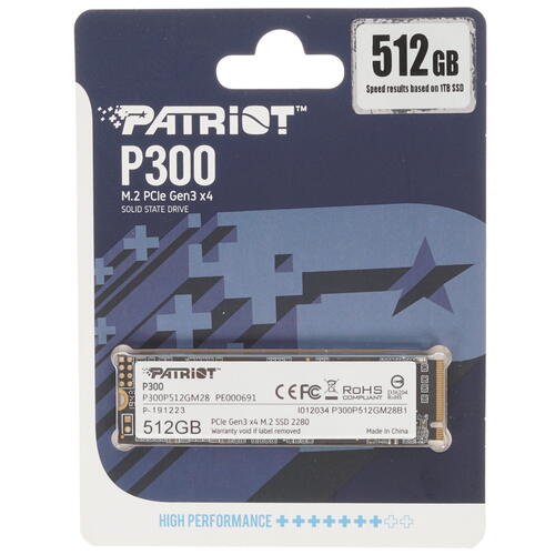 Купить 512 ГБ M.2 NVMe накопитель Patriot P300 [P300P512GM28]  1640882. Характеристики, отзывы и цены в Донецке